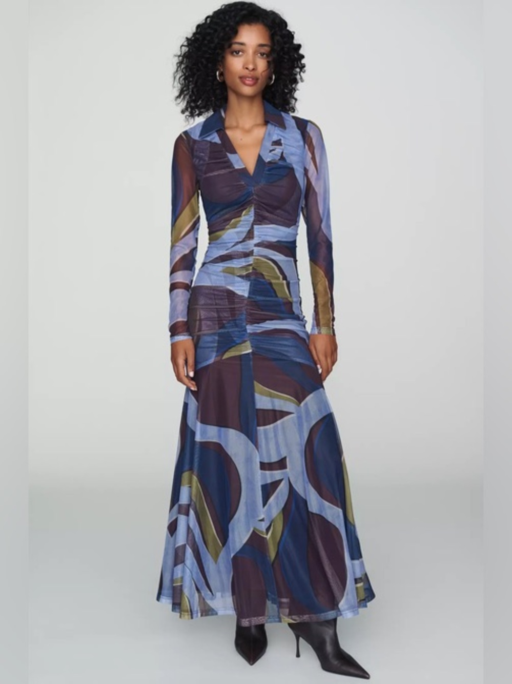 NWT Hutch Gael Mesh Maxi Dress Purple Size Small Anthropologie Sold Out